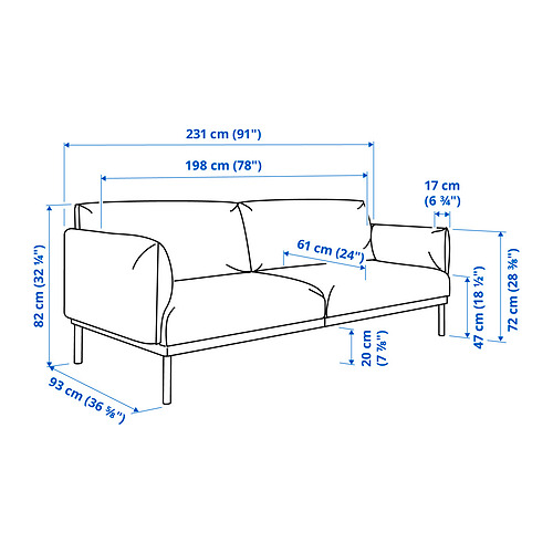 ÄPPLARYD - 3-seat sofa, Lejde light grey | IKEA Taiwan Online - PE840104_S4