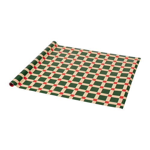 VINTERFINT - gift wrap roll, double sided multicolour/red, 3x0.7 m/2.10 m² | IKEA Taiwan Online - PE985225_S4