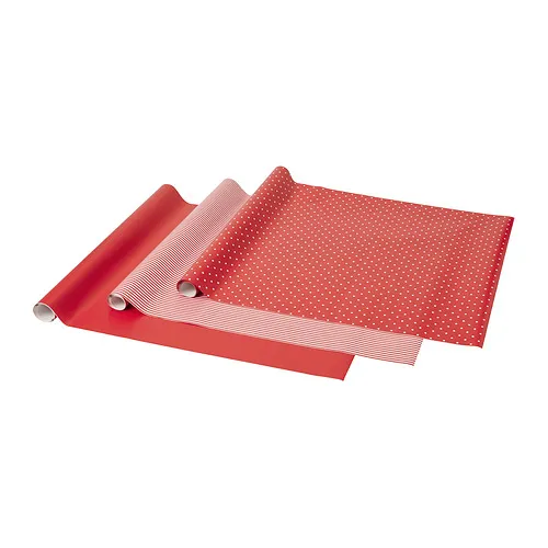VINTERFINT - gift wrap roll, mixed patterns red/white, 3x0.7 m/2.10 m² | IKEA Taiwan Online - PE985232_S4