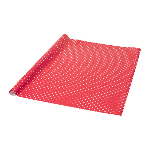 VINTERFINT - gift wrap roll, snowflake pattern red, 4x1 m | IKEA Taiwan Online - PE985235_S4