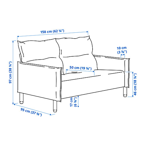 MANNARP 2-seat sofa