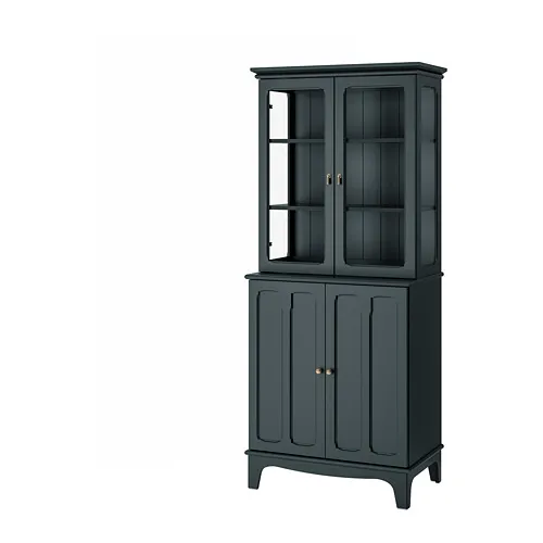 LOMMARP - 玻璃門櫃, 深藍綠色, 86x199 公分 | IKEA 線上購物 - PE741694_S4