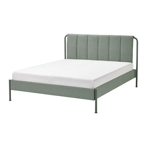 TÄLLÅSEN - upholstered bed frame, Kulsta grey-green/Luröy, 150x200 cm | IKEA Taiwan Online - PE918880_S4