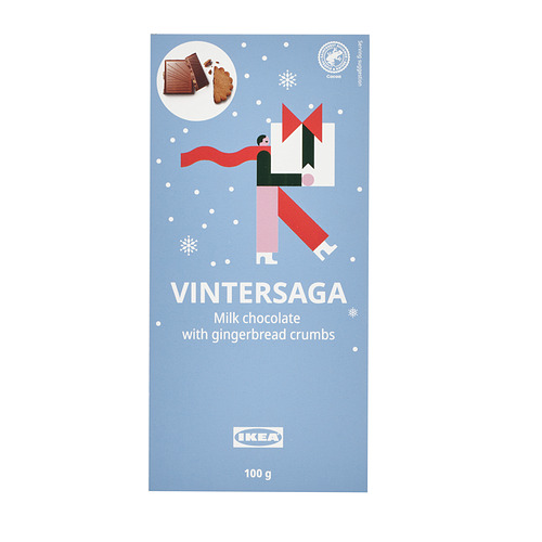 VINTERSAGA - milk chocolate tablet, gingerbread crumbs Rainforest Alliance Certified, 100 g | IKEA Taiwan Online - PE985297_S4