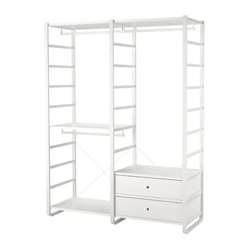 ELVARLI - 衣櫃/衣櫥組合, 白色, 165x55x216 公分 | IKEA 線上購物 - PE652475_S4