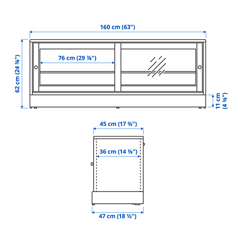 HAVSTA TV bench with plinth