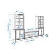 HAVSTA TV storage combination/glass doors