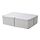 HEMMAFIXARE - 收納盒, 布 條紋/白色/灰色 | IKEA 線上購物 - PE840364_S1