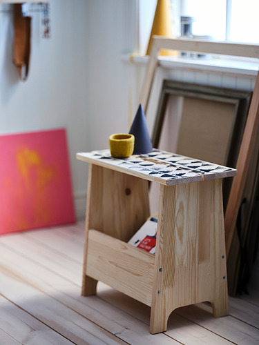 PERJOHAN stool with storage