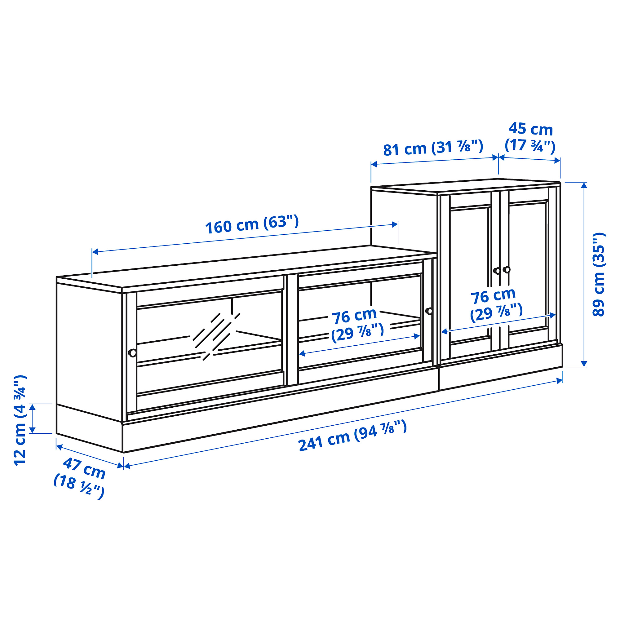 HAVSTA TV storage combination