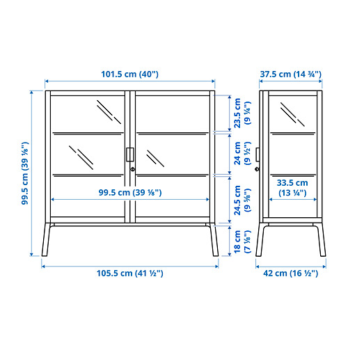 MILSBO - 玻璃門櫃, 白色 | IKEA 線上購物 - PE794635_S4