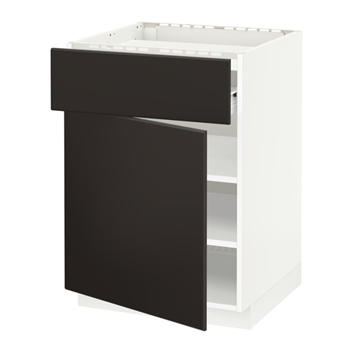 METOD/FÖRVARA base cab f hob/drawer/shelves/door