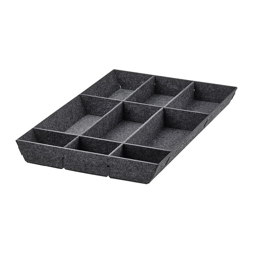 UPPDATERA - adjustable organiser for drawer, polyester, grey | IKEA Taiwan Online - PE880460_S4