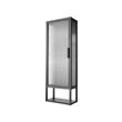 MOSSJÖN wall cabinet w shelves/glass door