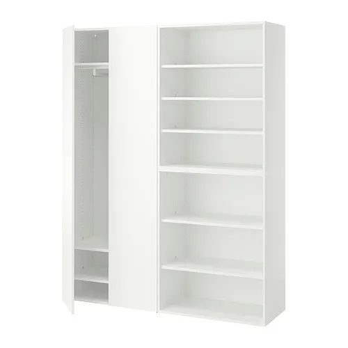 LASTARE - 衣櫃/衣櫥組合，白色，160x42x201 公分 | IKEA 線上購物 - E1017689_S4