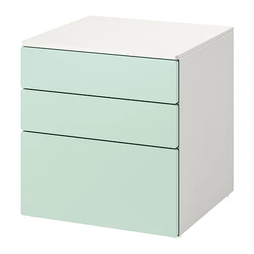 SMÅSTAD/PLATSA - chest of 3 drawers, white/light green, 60x57x63 cm | IKEA Taiwan Online - PE919172_S4