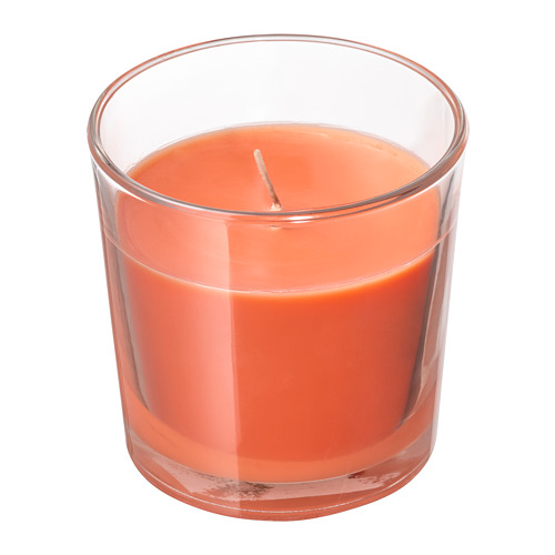 SINNLIG - 香氛杯狀蠟燭, 桃子/橘子/橘色 | IKEA 線上購物 - PE699627_S4