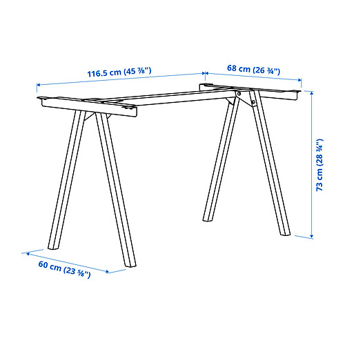 TROTTEN - underframe for table top, anthracite | IKEA Taiwan Online - PE840593_S4