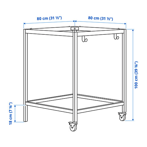 TROTTEN underframe for table top