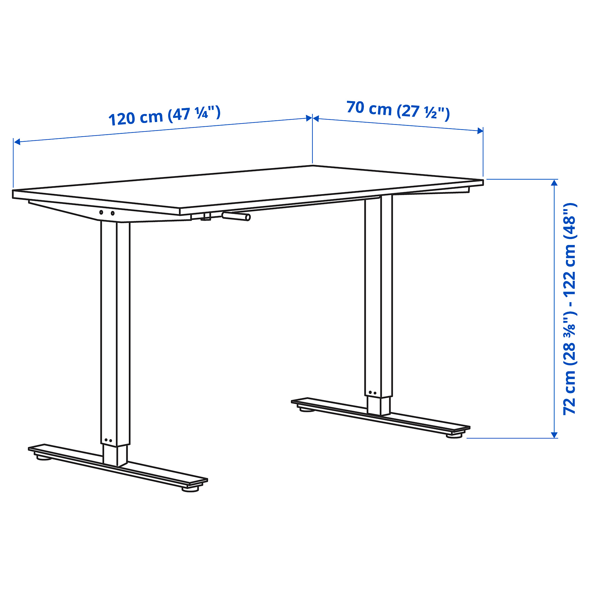 TROTTEN desk sit/stand