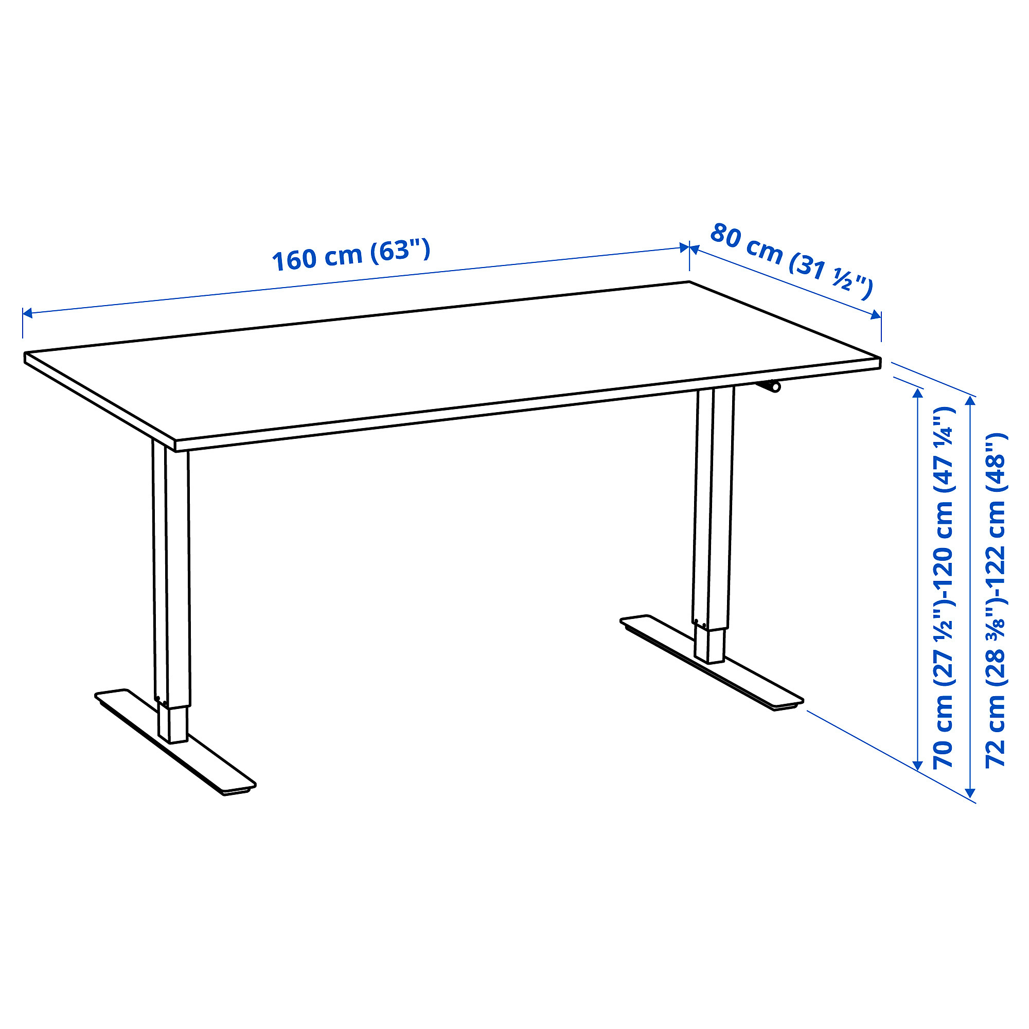 TROTTEN desk sit/stand