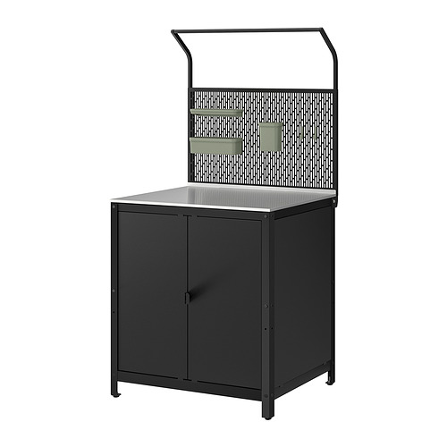 GRILLSKÄR kitchen island w back panel