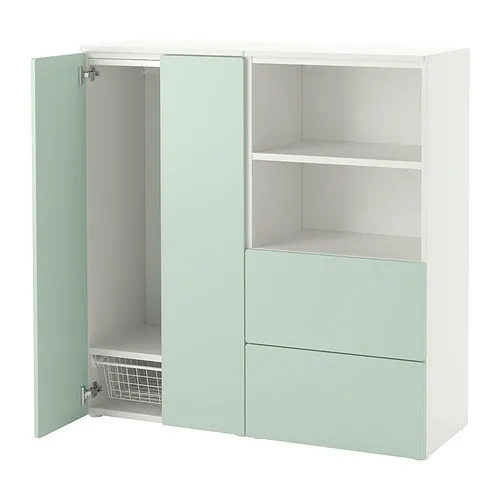 SMÅSTAD/PLATSA - 收納組合, 白色/淺綠色, 120x42x123 公分 | IKEA 線上購物 - PE919228_S4