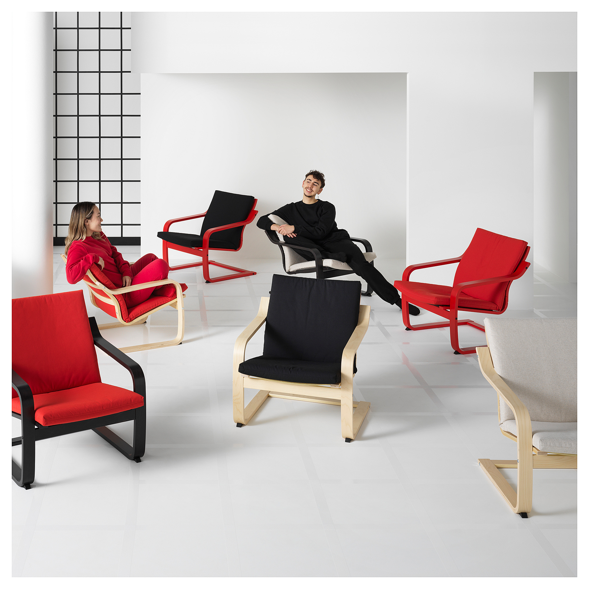 POÄNG low-back armchair