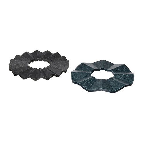 ELDSTJÄRT - pot stand, set of 2, round/black black-blue | IKEA Taiwan Online - PE985665_S4