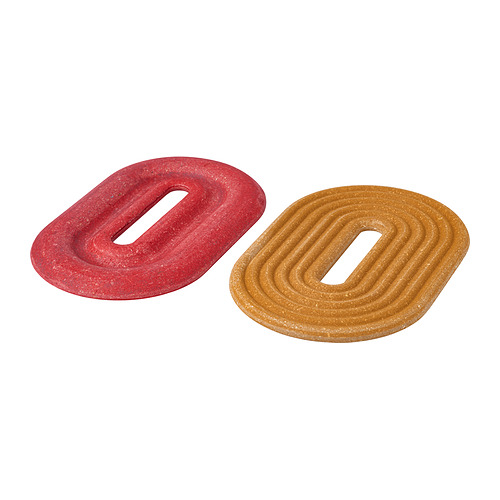 ELDSTJÄRT - pot stand, set of 2, oval/light brown red | IKEA Taiwan Online - PE985669_S4