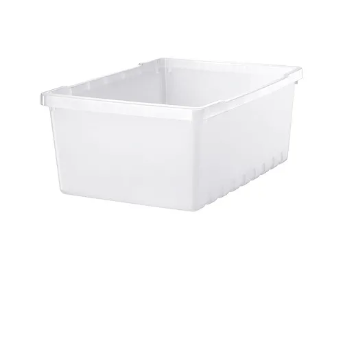 UPPSNOFSAD - 收納盒，透明白色，35x25x14 公分/9 公升 | IKEA 線上購物 - E1017820_S4