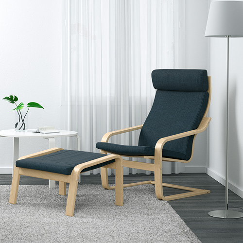 POÄNG - armchair, birch veneer/Hillared dark blue | IKEA Taiwan Online - PE629080_S4