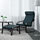 POÄNG - 椅凳, 黑棕色/Hillared 深藍色 | IKEA 線上購物 - PE629090_S1