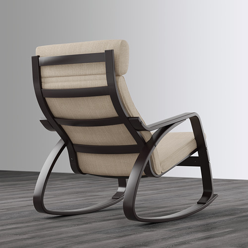 POÄNG - 搖椅, 黑棕色/Hillared 米色 | IKEA 線上購物 - PE629326_S4