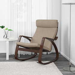 POÄNG - rocking-chair, black-brown/Hillared beige | IKEA Taiwan Online - PE629325_S3