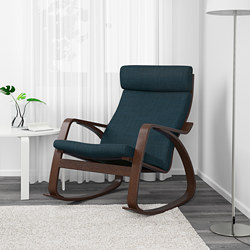 POÄNG - 搖椅, 實木貼皮, 樺木/Skiftebo 深灰色 | IKEA 線上購物 - PE793558_S3