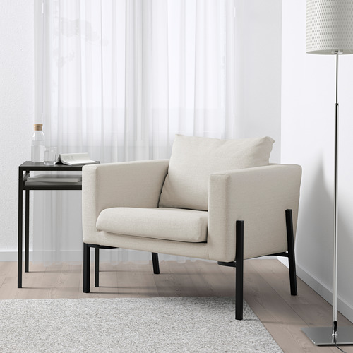 KOARP - armchair, Gunnared beige/black | IKEA Taiwan Online - PE643186_S4