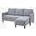 ANGERSBY - 三人座沙發, 含躺椅/Knisa 淺灰色 | IKEA 線上購物 - PE794954_S1