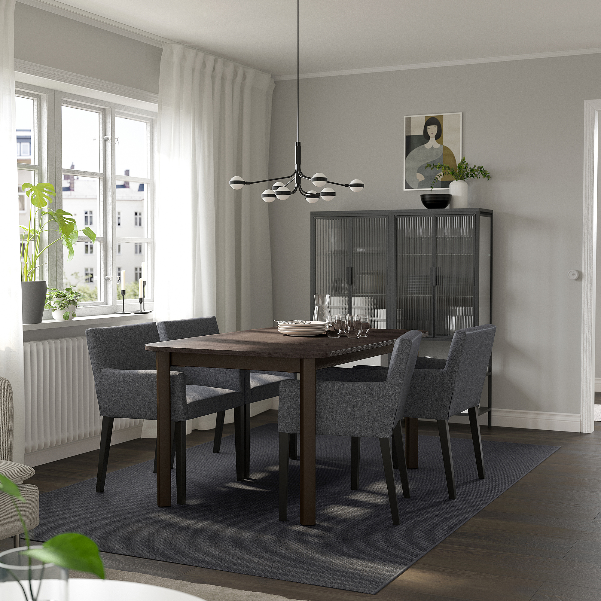 STRANDTORP/MÅRENÄS 餐桌附4張餐椅