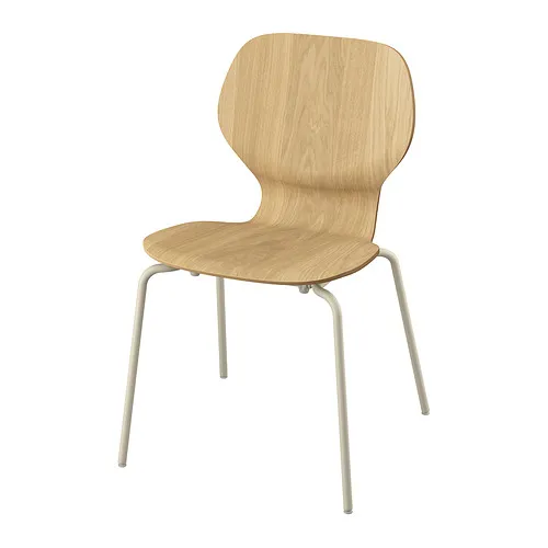 SKÅLSTA - 餐椅, 實木貼皮, 橡木/管狀金屬/淺灰米色 | IKEA 線上購物 - PE985706_S4