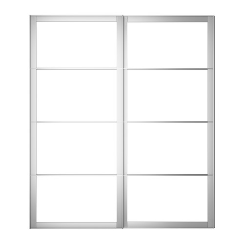 PAX - pair of sliding door frames w rail, aluminium | IKEA Taiwan Online - PE300509_S4