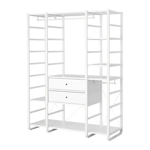 ELVARLI - 衣櫃/衣櫥組合, 白色, 165x55x216 公分 | IKEA 線上購物 - PE592455_S4