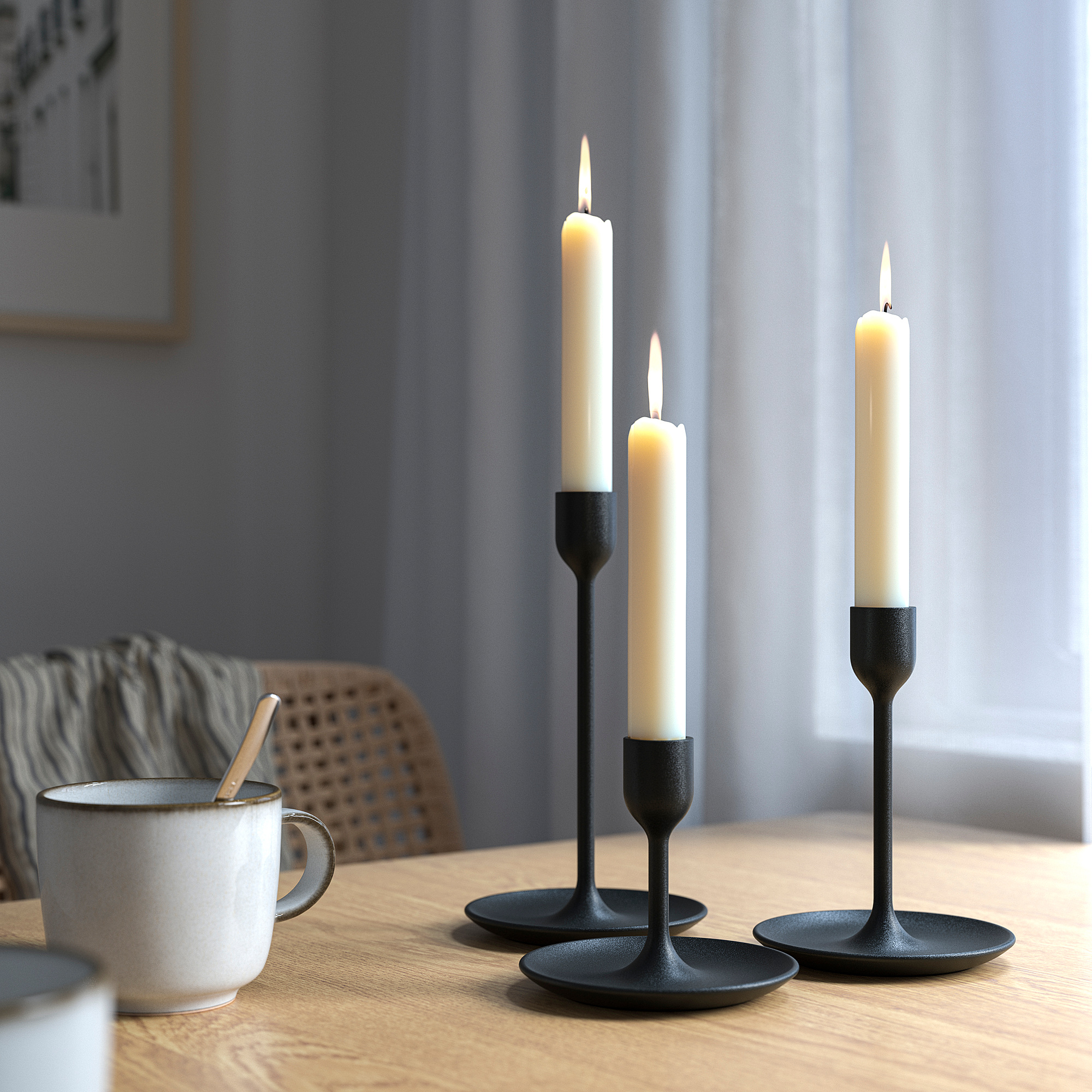 FULLTALIG candlestick, set of 3