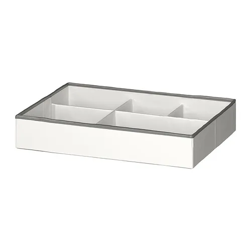 JÄTTEBJÖRN - 收納盒, 白色/灰色, 50x35x9 公分 | IKEA 線上購物 - PE919364_S4