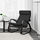 POÄNG - rocking-chair, black-brown/Hillared anthracite | IKEA Taiwan Online - PE629330_S1