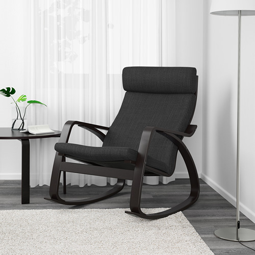 POÄNG - 搖椅, 黑棕色/Hillared 碳黑色 | IKEA 線上購物 - PE629330_S4