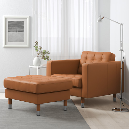 LANDSKRONA - armchair, Grann/Bomstad golden-brown/metal | IKEA Taiwan Online - PE680094_S4