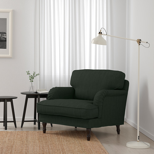 STOCKSUND - armchair, Nolhaga dark green/black/wood | IKEA Taiwan Online - PE688245_S4