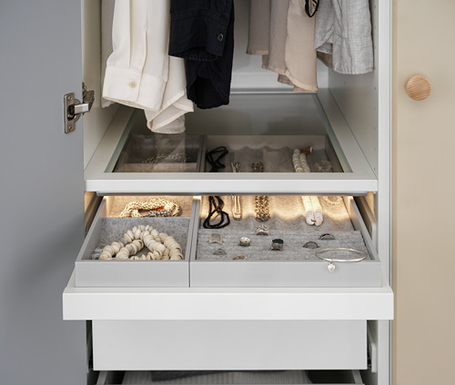 KOMPLEMENT - insert with 4 compartments, light grey | IKEA Taiwan Online - PH171571_S4