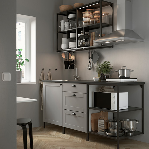 ENHET - 廚房, 碳黑色/灰色 框架 | IKEA 線上購物 - PE795053_S4